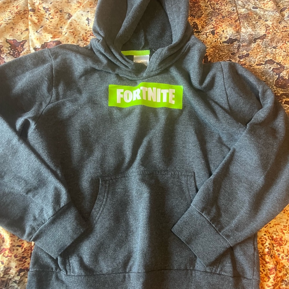 Boys Fortnite Gray Hoodie